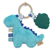 Load image into Gallery viewer, Dinosaur Plush + Travel Teething Toy
