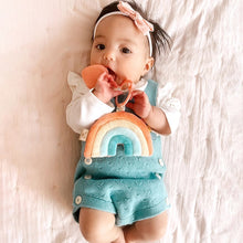 Load image into Gallery viewer, Colorful Rainbow Plush + Travel Teething Toy

