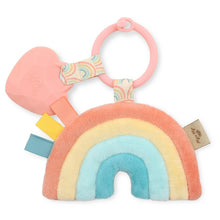 Load image into Gallery viewer, Colorful Rainbow Plush + Travel Teething Toy

