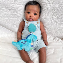 Load image into Gallery viewer, Dinosaur Plush + Travel Teething Toy