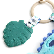 Load image into Gallery viewer, Dinosaur Plush +  Travel Teething Toy
