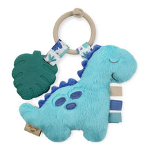 Load image into Gallery viewer, Dinosaur Plush +  Travel Teething Toy
